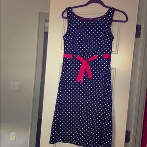 1950’s style black with white polkdot dress